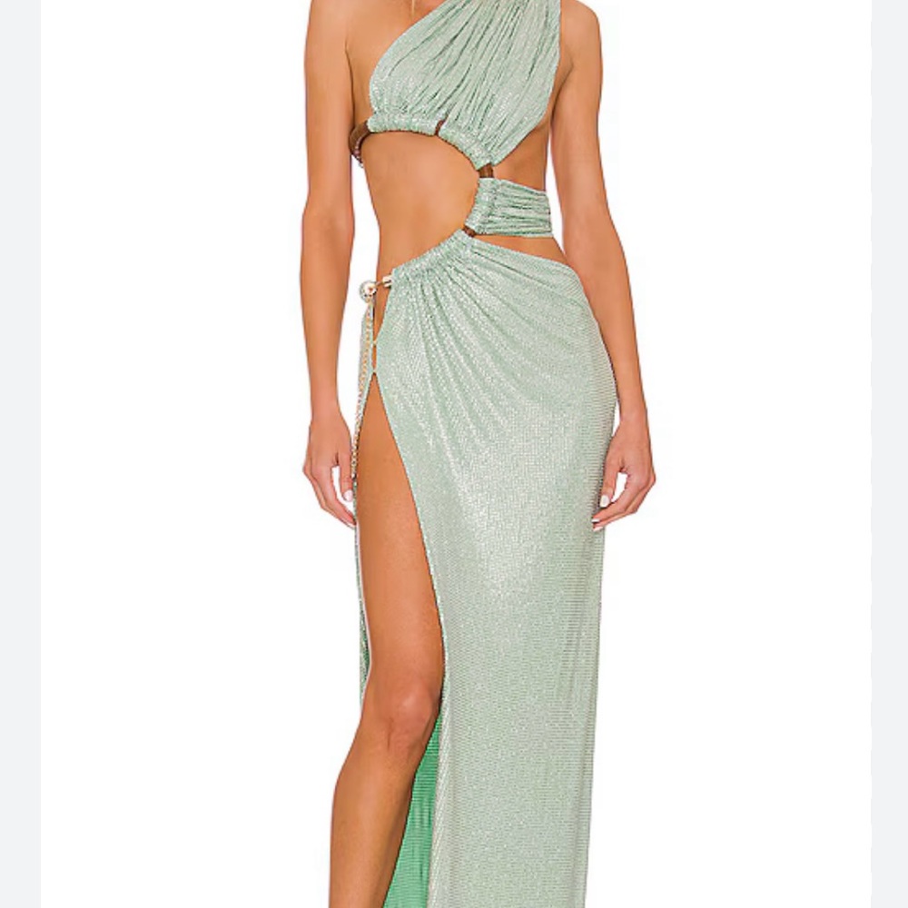 Bronx and Banco Mint Green Cutout Dress